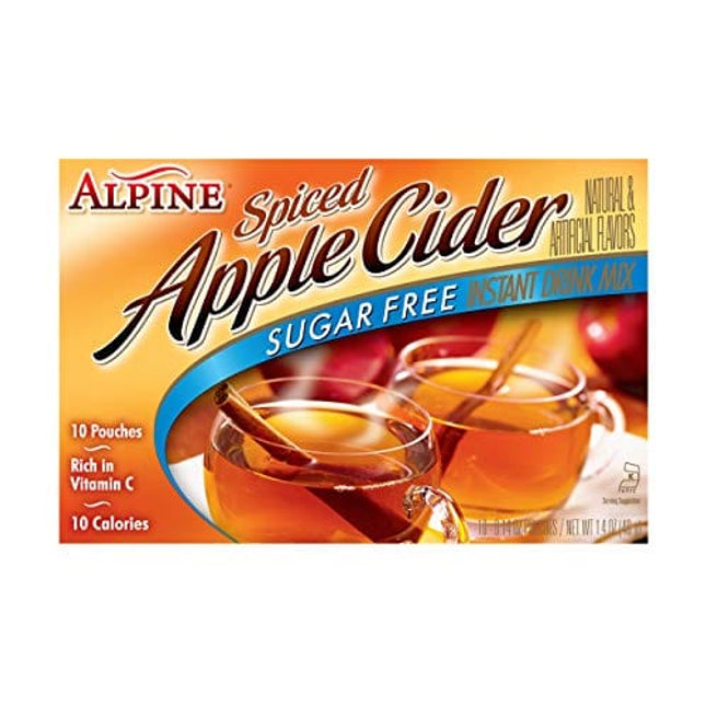 Alpine Spiced Apple Cider Sugar Free Instant Drink Mix, 1.4 Ounce Pouches (Pack of 12)