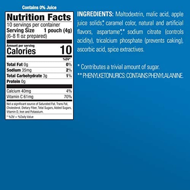 Alpine Spiced Apple Cider Sugar Free Instant Drink Mix, 1.4 Ounce Pouches (Pack of 12)