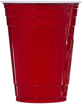 Amazon Basics 16-Ounce Disposable Plastic Cups, Red - Pack of 240