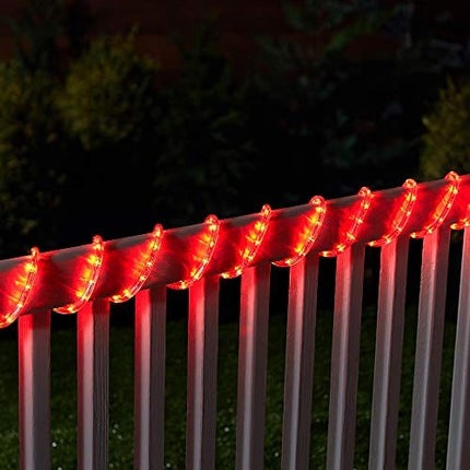 Amazon Basics 420 LED Indoor Outdoor Red Rope Light, 40-Foot