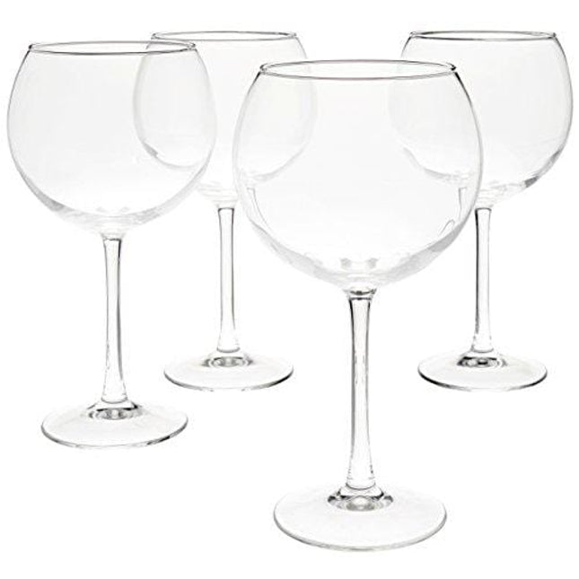 AmazonBasics Red Wine Balloon Wine Glasses, 20-Ounce, Set of 4