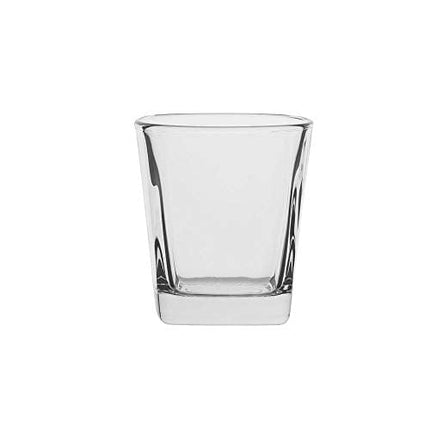 AmazonCommercial Whiskey Rocks Glasses, Fluted Lowball - Set of 6, Clear, 9.4 oz