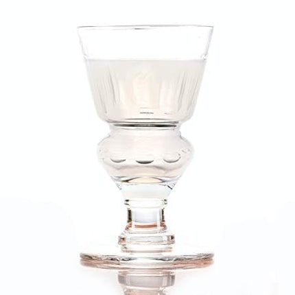 Amehla Original Absinthe Glass: Set of 4 Glasses - Vintage Reservoir Pontarlier Style