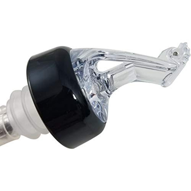 AmeriPour - Measured Pourer - Liquor Bottle Pourers - Collared - (3pk) Made 100% In USA. Bar Spouts That Don't Leak - No Cracks. A Perfect Pour Everytime. Great For Wine! (Clear, 1oz (30ml) - 3 Pack)