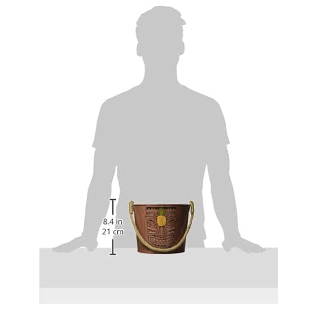 Tiki Metal Ice Bucket | 10" dia. | 1 Pc