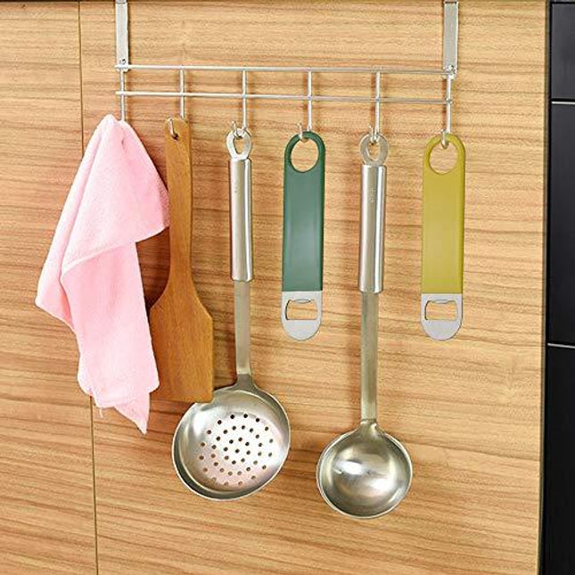 Anbers Rubber Coated Stainless Steel Flat Beer Bottle Opener, Bar Keys Set of 6