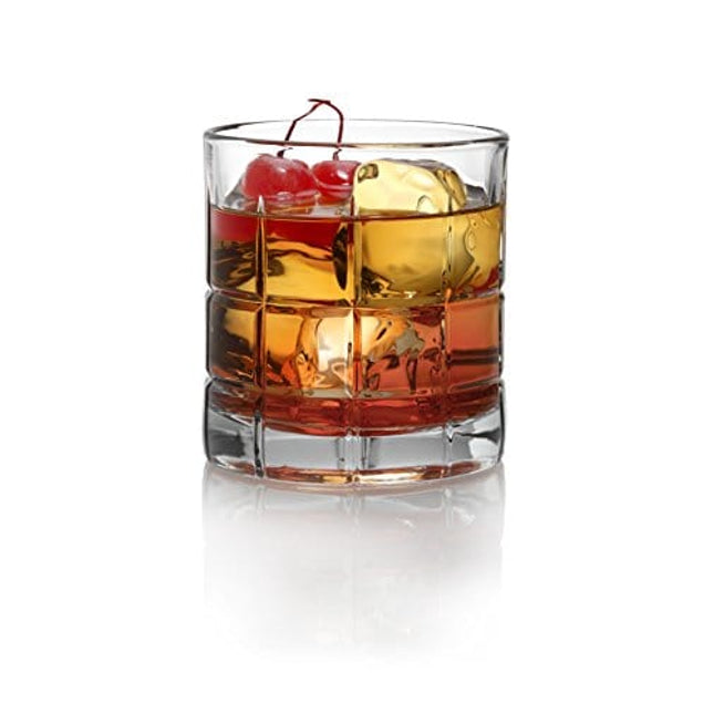Anchor Hocking Manchester Rocks Old Fashioned Whiskey Glasses, 10.5 oz (Set of 4) -