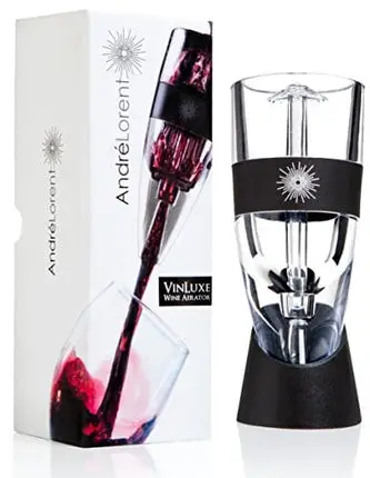 Vinluxe PRO Wine Aerator, Diffuser, Pourer, Decanter - Black - With Gift Carrying Pouch