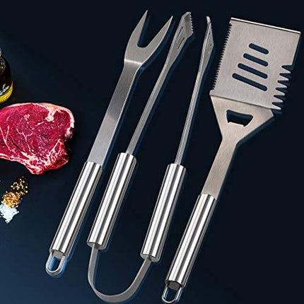 Anpro Grill Kit, Grill Set, Grilling Utensil Set, Grilling Accessories, BBQ Accessories, BBQ Kit, BBQ Grill Tools,Smoker, Camping, Kitchen, Stainless Steel, 21 Pcs,Grilling Gifts for Fathers Day