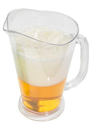 ARAD Clear Plastic 64 Oz. Beer Pitcher, Great for Iced Tea, Water and Juice, Restaurant Style, Perfect for Home and Business, Shatter Resistant