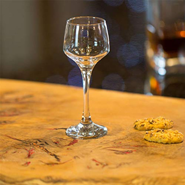 Argon Tableware 6x 80ml (2.8oz) Sherry/Liqueur Glasses - Home Restaurant Shot Spirit Glass - Dishwasher Safe