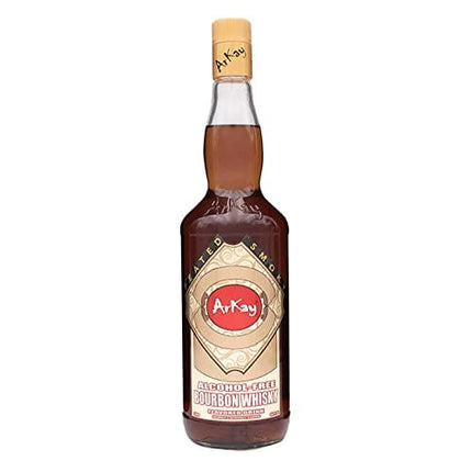 Arkay Non-Alcoholic Bourbon Peated Flavored Drink - 1L Bottle | Make Great Zero Proof Cocktails | 0 Calories 0 Sugar |