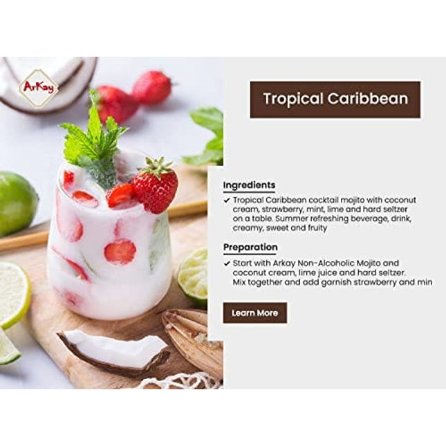 ArKay Non-Alcoholic Mojito | Make Great Zero Proof Cocktails | Mojito Alternative | 0 Calories 0 Sugar