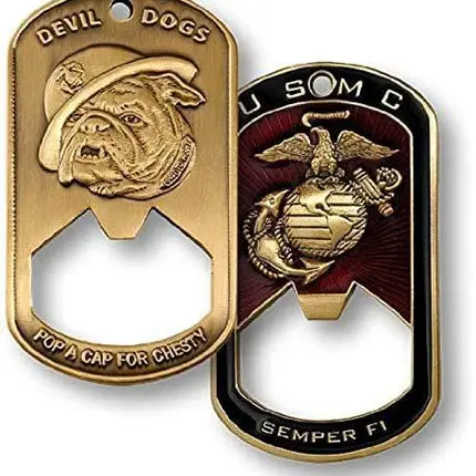 U.S. Marine Corps Semper Fi Devil Dogs Dog Tag Bottle Opener