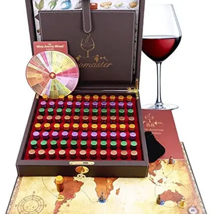 Master Sommelier Wine Aroma Kit - 88 Wine Aromas (wine aroma wheel and board game incl.)