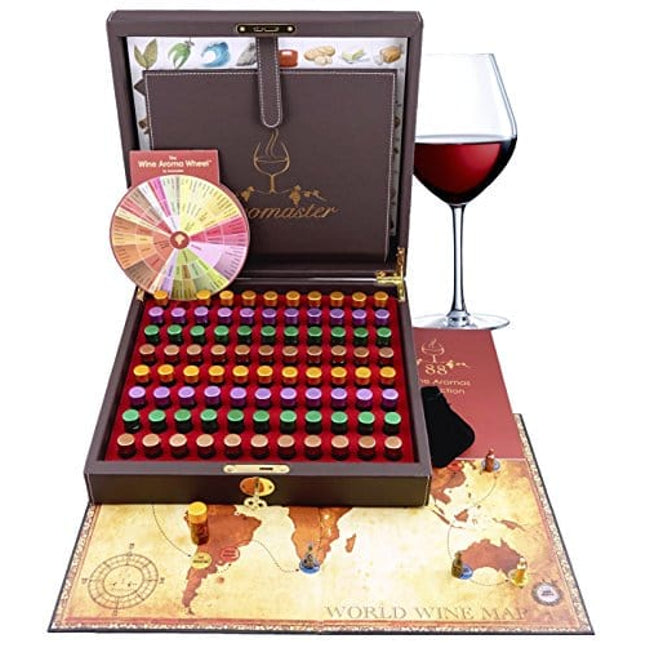 Master Sommelier Wine Aroma Kit - 88 Wine Aromas (wine aroma wheel and board game incl.)