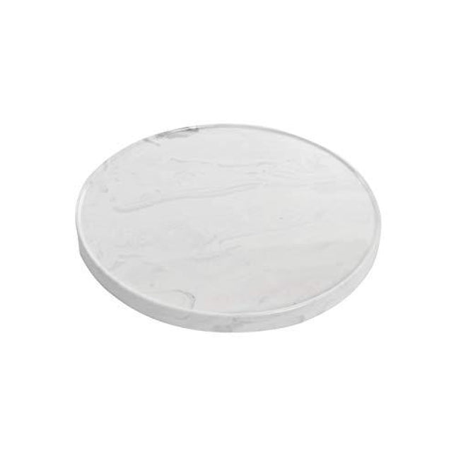 Carrara, Matte, 16", Cultured Marble, Ara, Lazy Susan, Turntable