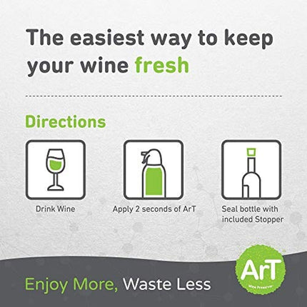 ArT Wine Preserver | Premium Wine Preservation | Argon Gas | Wine Saver Spray | Eliminate Oxidation