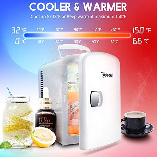 CROWNFUL Mini Fridge  4 Liter/6 Can Portable Cooler and Warmer