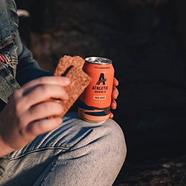 Athletic Brewing Company Craft Non-Alcoholic Beer - 12 Pack x 12 Fl Oz Cans - Free Wave Hazy IPA - Low-Calorie, Award Winning - Loaded with Amarillo, Citra, and Mosaic Hops