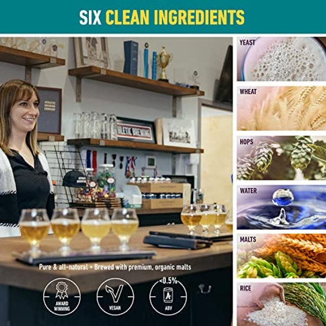 Athletic Brewing Company Craft Non-Alcoholic Beer - 6 Pack x 12 Fl Oz Cans - Upside Dawn Craft Golden - Low-Calorie, Award Winning - Subtle Aromas with Floral and Earthy Notes