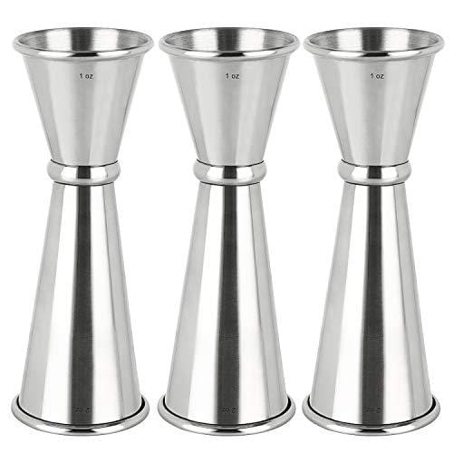 3 Pcs Double Cocktail Jigger, Stainless Steel Bar Measuring Jigger Cocktail Alcohol  Measuring Tools for Bartender Bartending 