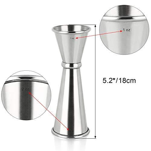 Jigger VISKI Per Cocktail - Doppia Misura In Acciaio Inox - Finitura Jigger VISKI Per Cocktail - Doppia Misura In Acciaio Inox - Finitura