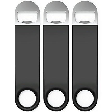 Premium Cold One Bartender Bottle Openers, Beer Bottle Openers, Speed Openers 3 Pack. Professional Grade: Rubber Coated, Stainless Steel. 7 inch