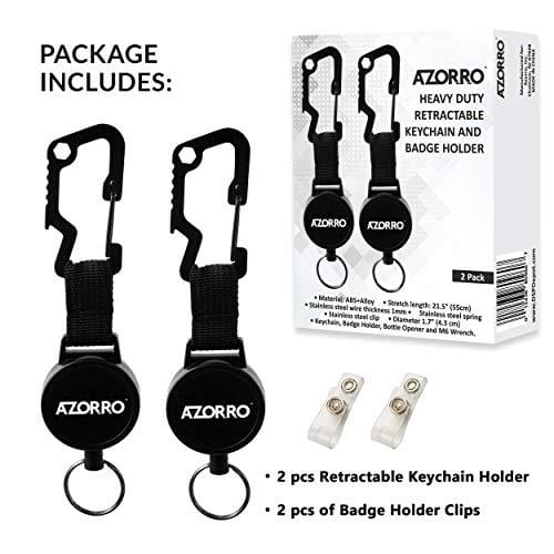 Azorro Retractable Key Chain and Badge Holder with Clip and Reel, Heav –  Advanced Mixology