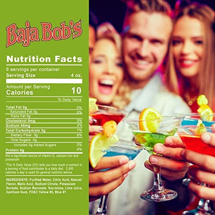 Baja Bob's Sugar Free ORIGINAL MARGARITA Mix, 1.75L - Cocktail Mixer - Keto Friendly - Low Calorie - Low Carb