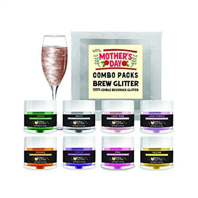 BAKELL Edible Brew Glitter 8pc Combo Pack, 4g