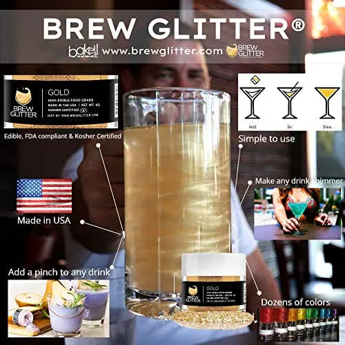 Pink BREW GLITTER Edible Glitter For Drinks, Cocktails, Beer, Garnish –  Advanced Mixology