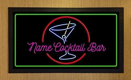 Bang Tidy Clothing Bar Runner Your Name Cocktail Bar Drip Spill Mat Personalized Bar Gifts