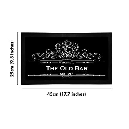 Bang Tidy Clothing Personalized Bar Runner Mat - Novelty Beer Gifts - Add Your Text - DI016.1