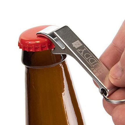Keychain Bottle Opener - bartender bottle opener - Best Aluminum Bottle / Can Opener - Compact, Versatile & Durable - Vibrant Colors - Premium Keyring Bottle Opener - Ergonomic Design Silver