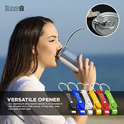 Keychain Bottle Opener - bartender bottle opener - Best Aluminum Bottle / Can Opener - Compact, Versatile & Durable - Vibrant Colors - Premium Keyring Bottle Opener - Ergonomic Design Silver
