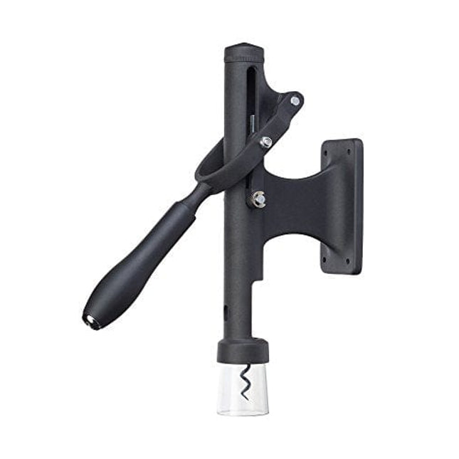 BarCraft Deluxe Metal Wall-Mounted Corkscrew Bottle Opener, 31.5 x 6.5 x 26 cm (12.5" x 2.5" x 10.5") - Black