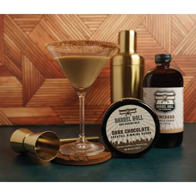 Barrel Roll Bar Essentials Cocktail Mixers - Demerara Cocktail Mix - All-Natural Demerara Drink Mix - USA Handcrafted Cocktail Syrups - Small Batch Cocktail Bitters with Real Cane Sugar - 2 x 8 Ounce