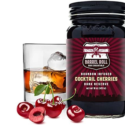 Barrel Roll Bar Essentials Cocktail Mixers - Old Fashioned Cocktail Kit - All-Natural Old Fashioned Drink Mix & Cocktail Cherries