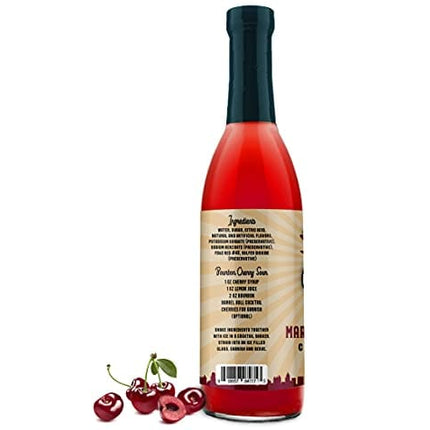 Barrel Roll Bar Essentials Maraschino Cherry Cocktail Syrup - Cherry Syrup for Alcoholic Drinks, Amaretto Sour, Old Fashioned - Coffee, Smoothie, Dessert & Snow Cone Flavoring - 2 x 12.7 oz