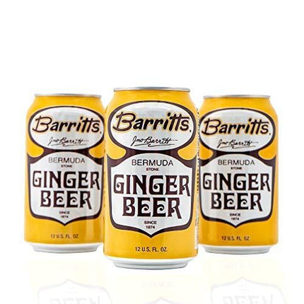 Barritt's Original Ginger Beer, Non-Alcoholic Soda Cocktail Mixer, 12 fl oz Cans, 24 Pack