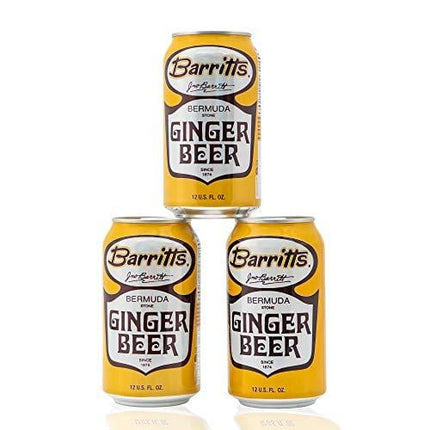 Barritt's Original Ginger Beer, Non-Alcoholic Soda Cocktail Mixer, 12 fl oz Cans, 24 Pack
