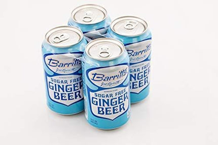 Barritt's Sugar Free Diet Ginger Beer, Non-Alcoholic Soda Cocktail Mixer, 12 fl oz Cans, 24 Pack