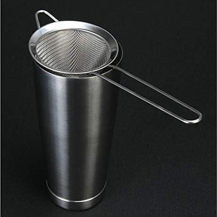 Cocktail Fine Strainer Stainless Steel Professional Bar Tool Conical Mesh Strainer,Black
