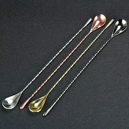 Mixing Bar Spoon 12 Inches 18/10 Stainless Steel Spiral Pattern Morphine Bartender Whiskey Cocktail Shaker Spoon