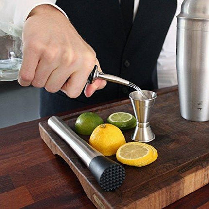 Double Jigger Set by Barvivo - Measure Liquor with Confidence Like a Professional Bartender - These Stainless Steel Cocktail Jiggers Holds 0.5oz / 1oz - The Perfect Addition to Your Home Bar Tools.