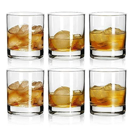 Rock Style Old Fashioned Whiskey Glasses 11 Ounce, Short Glasses For Camping/Party,Set Of 6