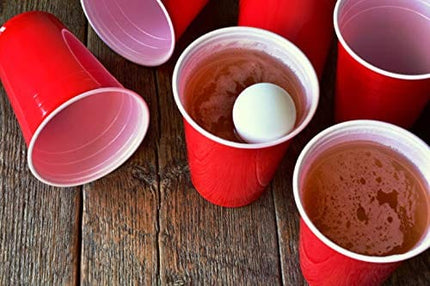 BayView Beer Pong Set Complete | 24 Cups & 4 Balls | America's #1 Drinking Game, Reusable