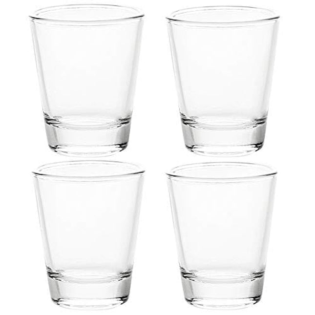 BCnmviku 1.5 oz Shot Glasses Sets with Heavy Base, Clear Shot Glass (4 Pack)