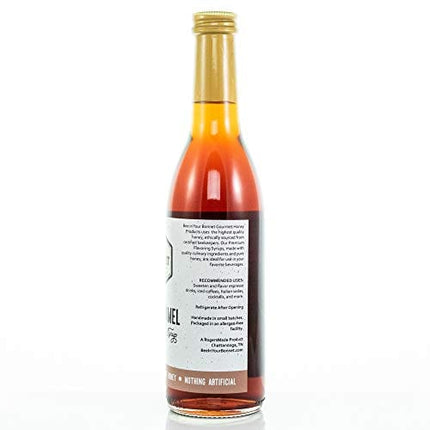 Bee in Your Bonnet Premium Flavoring Syrup - Made with Real Honey & Natural Ingredients - Perfect for Coffee Flavoring, Cocktails & Drinks - Salted Caramel Flavoring - 2 x 12 Ounce Bottles